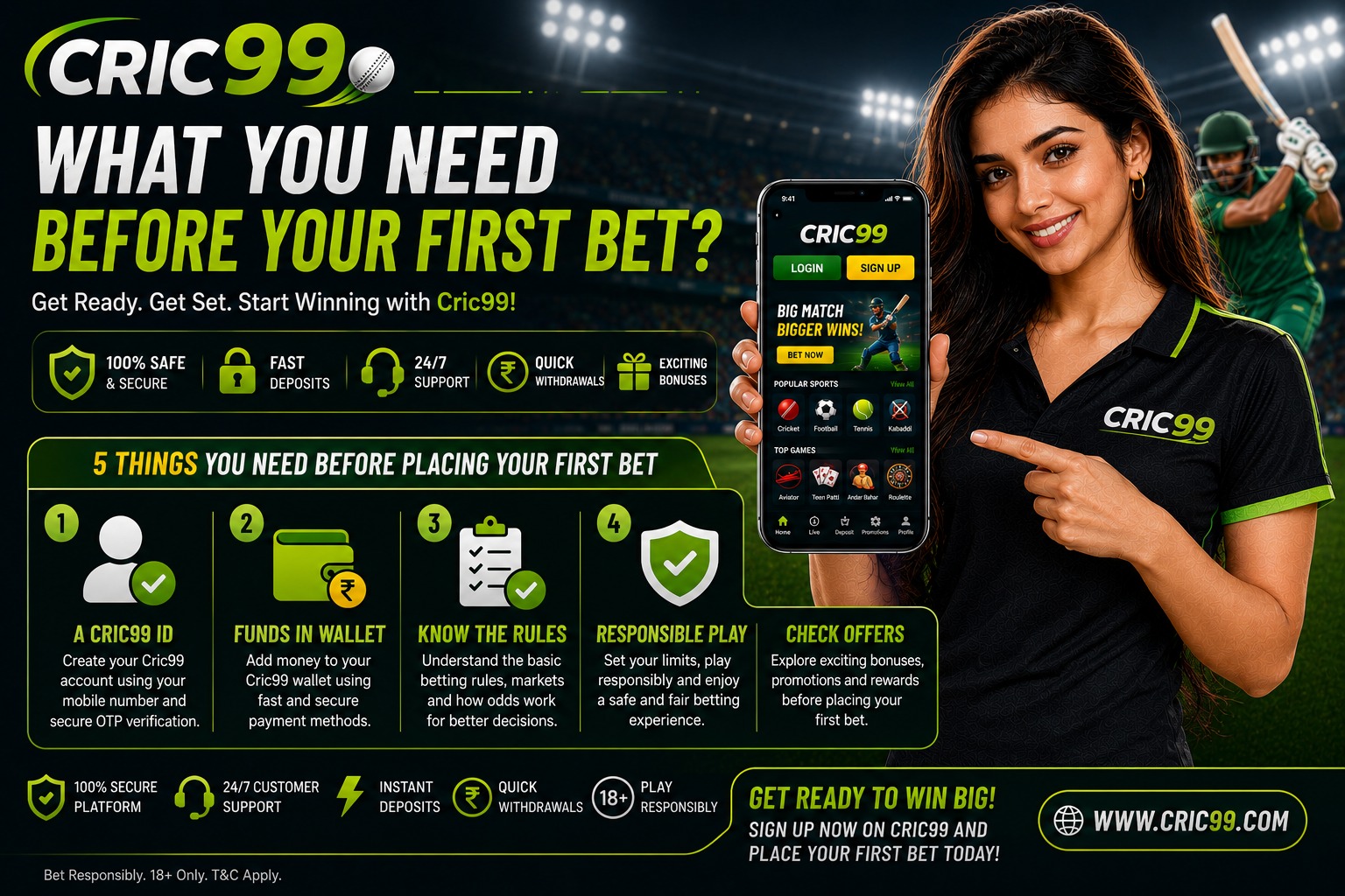 Cricbet99 betting guide on mobile